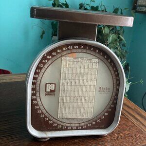 Vintage Pelouze Model Y-50 Postal Scale – 50 lb Capacity – Retro Industrial Deco